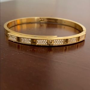 Michael Kors Gold Rhinestone Bangle Bracelet